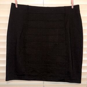 Katies 1X Black Knit Pull-on Pencil Skirt